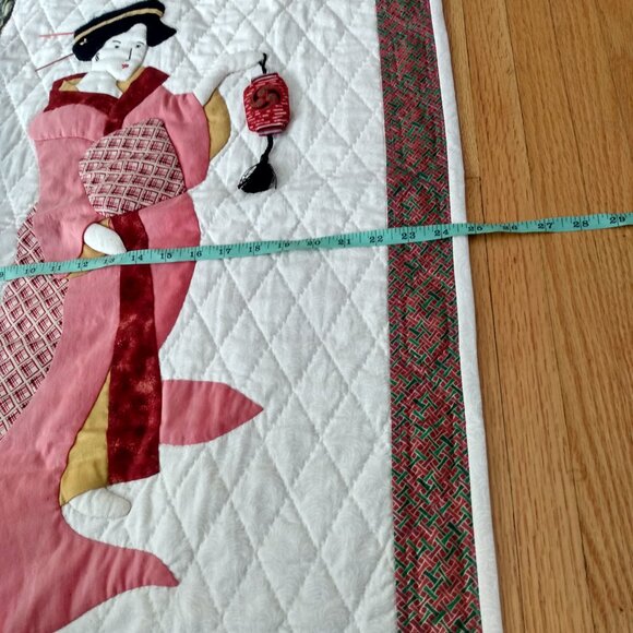 Vintage Sashiko Quilted Wall Hanging Naomi Element of Fire Kimono PROVENANCE - Picture 6 of 16